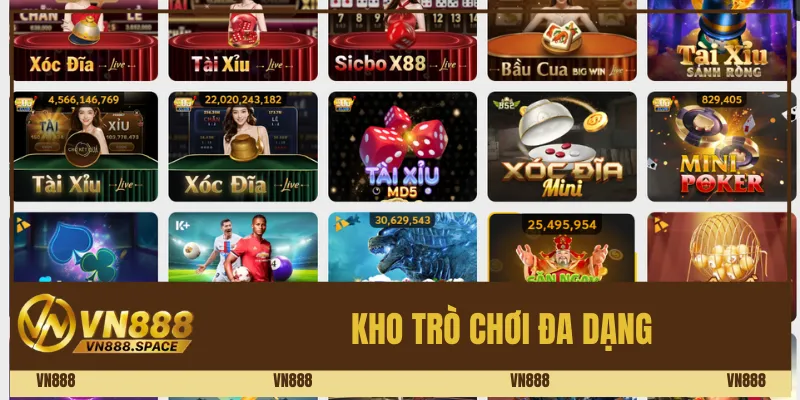 Kho trò chơi đa dạng